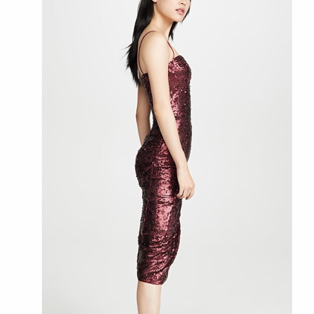 Misha BNWT Tamara Sequin Dress sz 0 in Wine - Picture 5 of 16